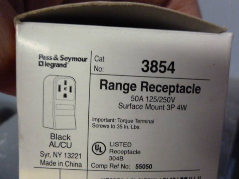 New Range Receptacle