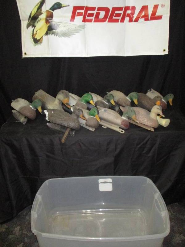lot 84 image: Duck Decoys and Federal Sign