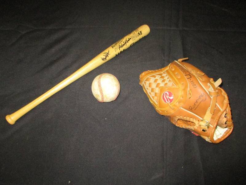 lot 123 image: Kids, Bat Glove and ball