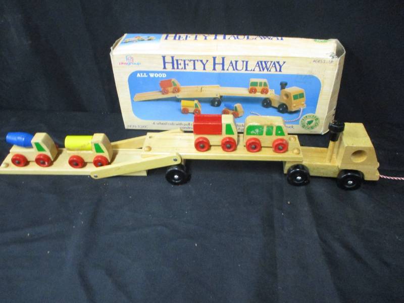 lot 176 image: Wood semi and cars