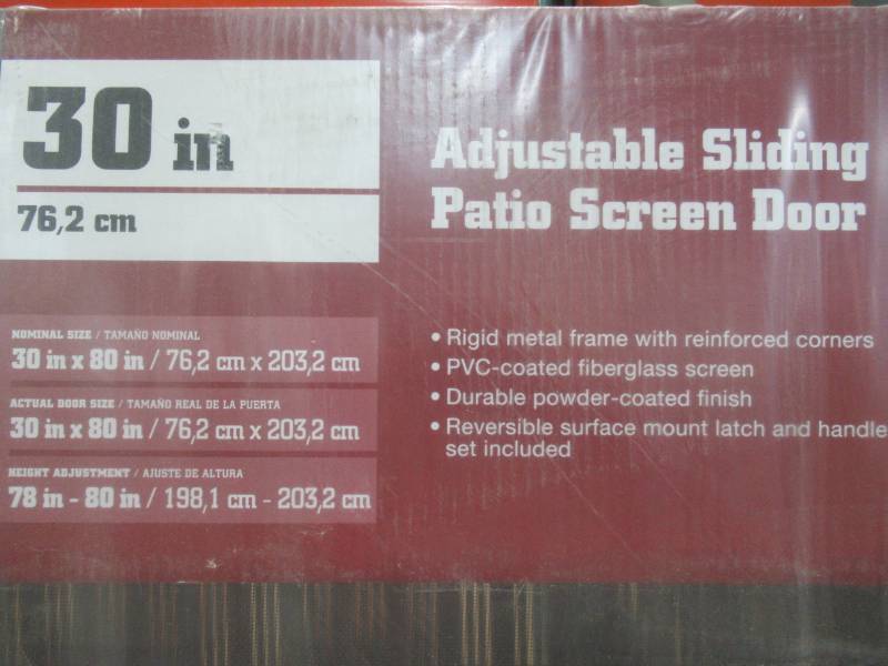 lot 211 image: ReliaBilt White Steel Sliding Curtain Screen Door (Common 30-in x 80-in) SCRPSA2020WH30