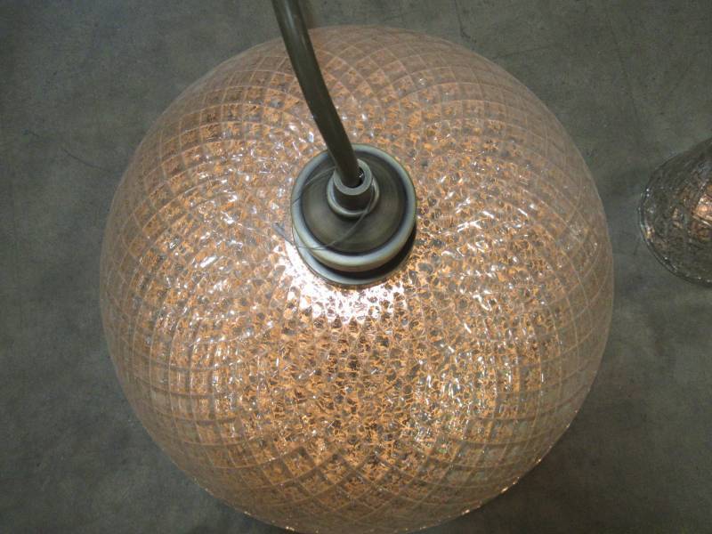 lot 252 image: allen  roth Lynlore 4.53-in Old Brass Vintage Pendant Lights.