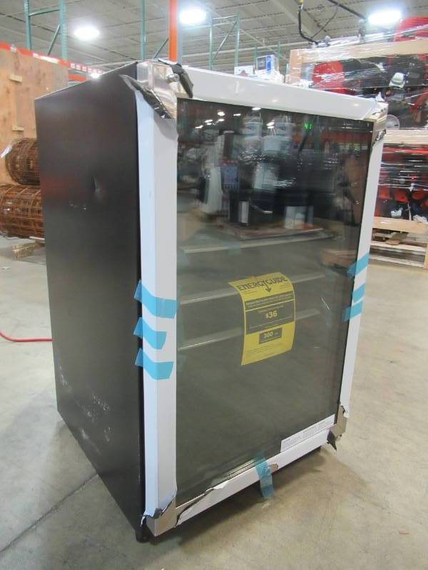 lot 390 image: Frigidaire  4.6 cu. ft. 138 (12 oz.) Can Cooler in Stainless Steel, FFBC4622QS.