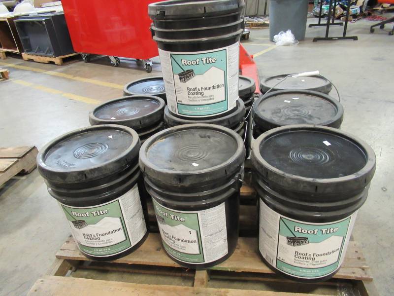 lot 393 image: Roof Tite 4.75-Gallon Waterproofer Roof Sealant 6193-9-30 - 10 Containers