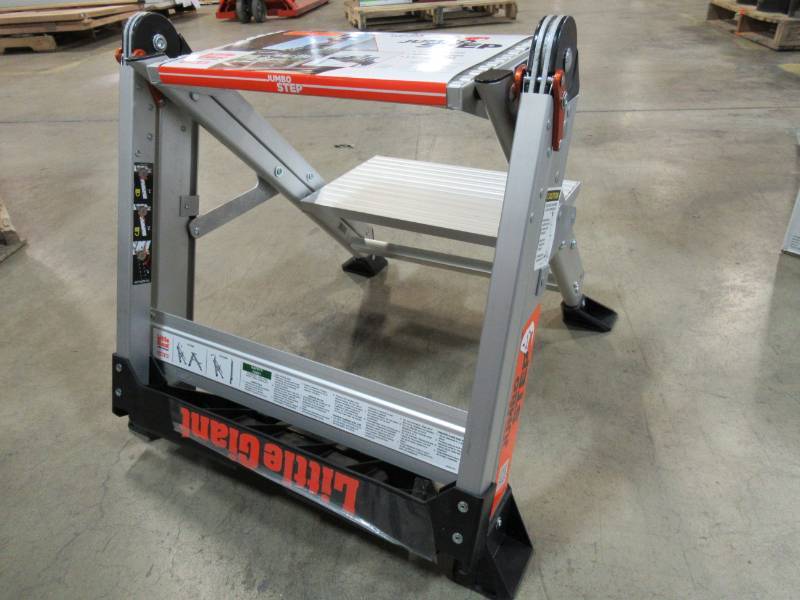 lot 403 image: Little Giant Ladder Systems 2 Step Aluminium Jumbo Step Step Ladder 375 lbs. Rated Type IAA, 11902