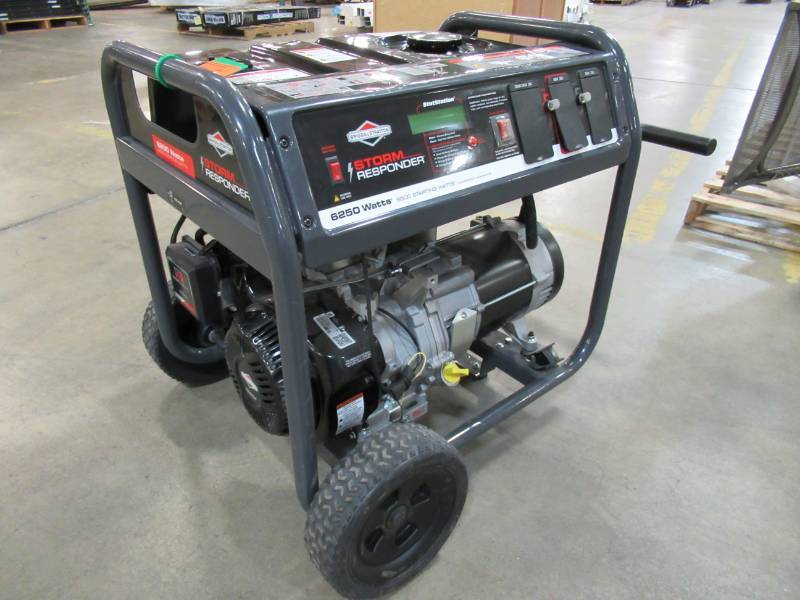 lot 3 image: Briggs & Stratton 6,250-Watt Storm Responder Gasoline Powered Portable Generator, 030592