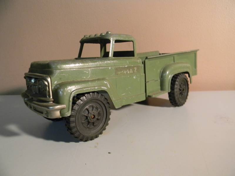 lot 3 image: VINTAGE  RARE US ARMY HUBLEY PICKUP TRUCK  - RARE ORIGINAL PAINT & DECALS MILITARY - AWESOME PIECE - SEE PICTURES
