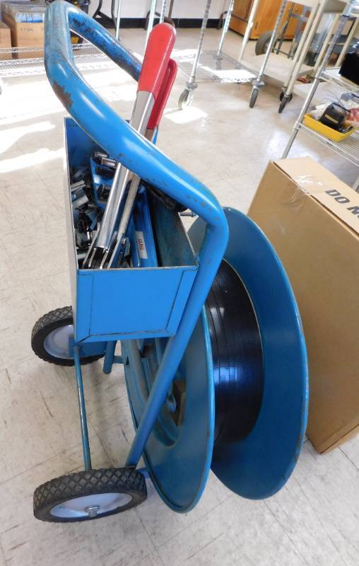 lot 31 image: Plastic Banding & Tools and Steel Cart