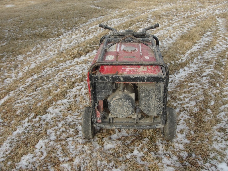 lot 9 image: HONDA EB6500X GENERATOR  W WHEEL KIT