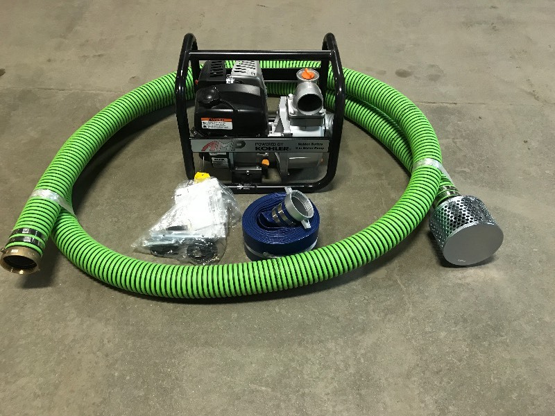 lot 7 image: KOHLER GAS POWERED 3 WATER PUMP