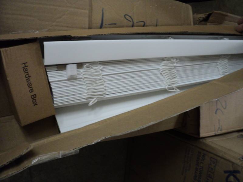 lot 88 image: Custom Cut Blinds  WHite 2 Cords ...
