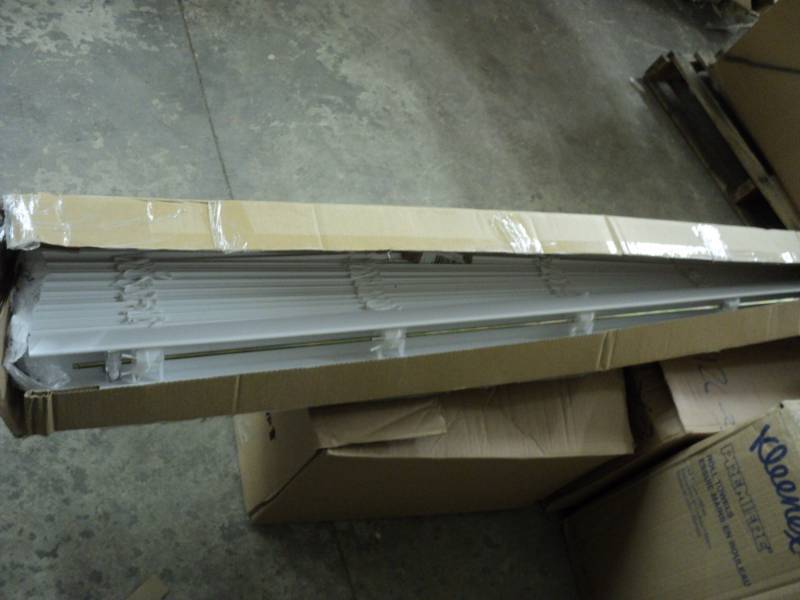 lot 111 image: Custom Cut Blinds  White 2 Cords ...