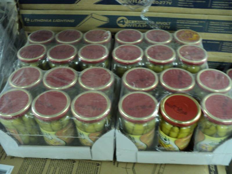lot 143 image: 24 jars of Zain Whole Green Pepper ...