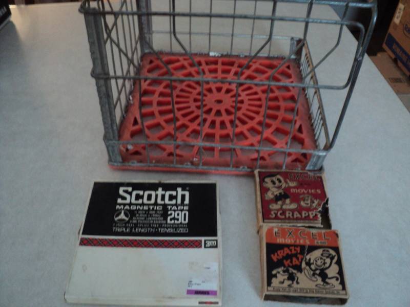 lot 173 image: Metal Milk Crate, Scotch Magnetic t...