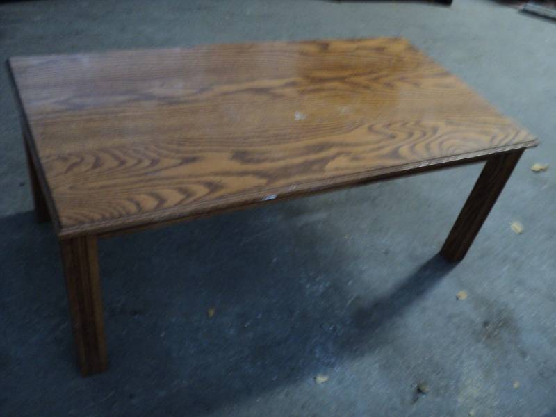 lot 211 image: Wood Coffee Table 47 x 24 x 18...