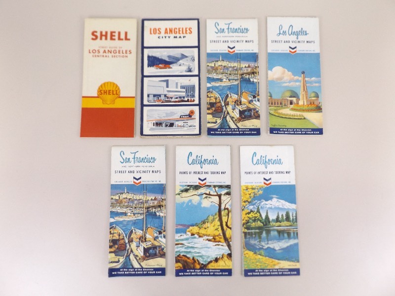 Lot of Vintage California Maps