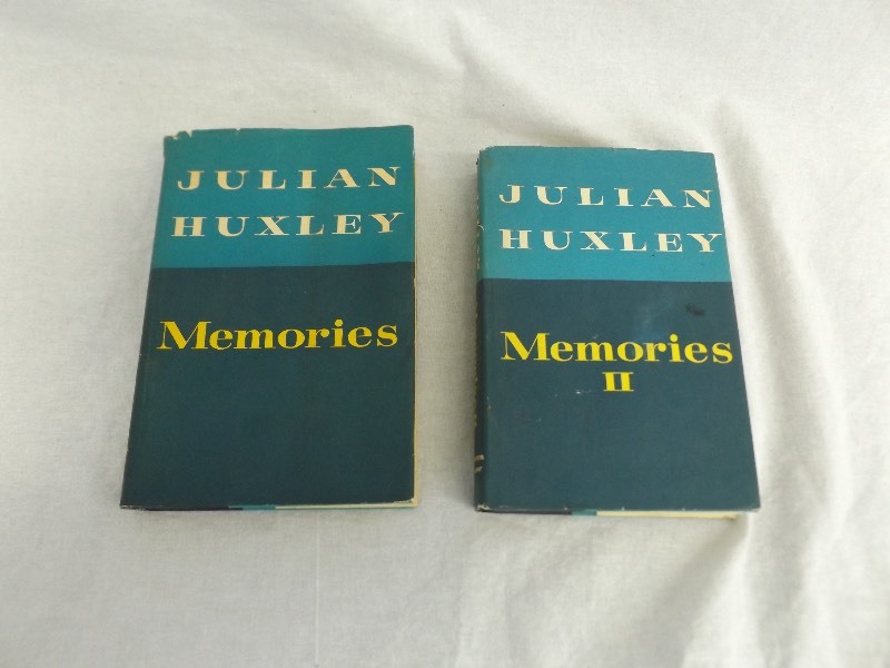1st Edition Memories 1 and 2 by Julian Huxley