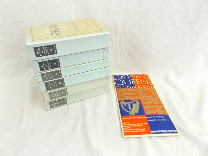 6 Volume Set History of England by David Hume Plus Royalty Map
