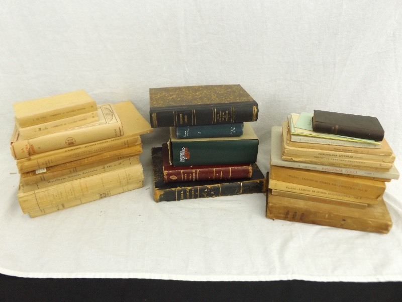 Large Lot of Antique Italian and Latin History, Christian, Catholic Etc. Books