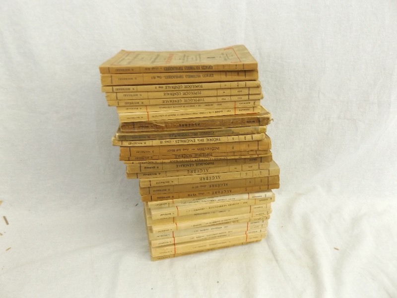 Large Lot of Antique 1940s Etc. French Math Textbooks