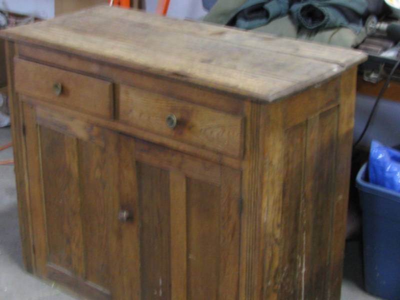 lot 67 image: Antique Kitchen Cabinet