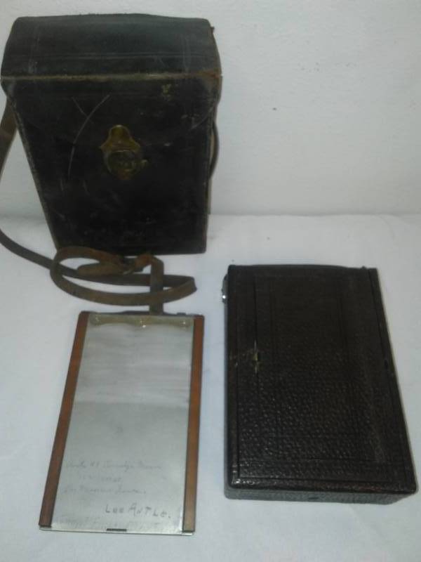 lot 90 image: Antique Eastman Kodak pocket camera. Premo, case film cartridge and Camera.