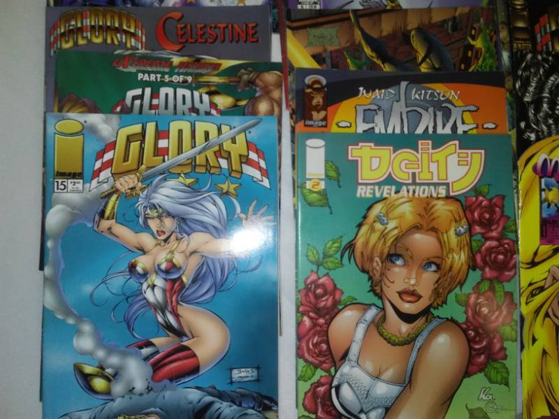 lot 138 image: 27 Comics plus Green Lantern series Foxfire, Glory, the ferret and more.