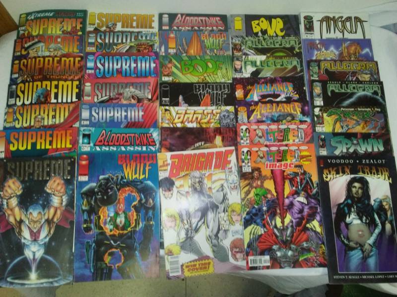 lot 142 image: 35 Image Comics -Allegra, Supreme, Angela, Alliance and more.