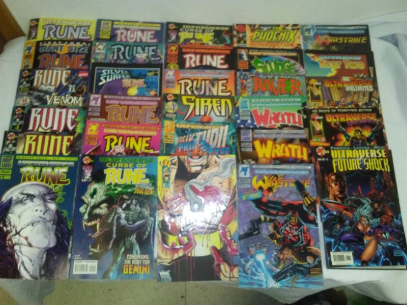 lot 143 image: 29 Malibu - Marvel Brand, Rune, ultraverse, wrath, War strike and more.