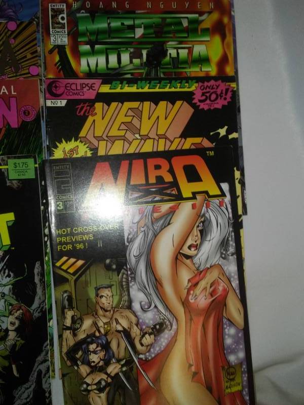lot 144 image: 35 Comics new men Stark Raven, shattered image, Riptide and more.