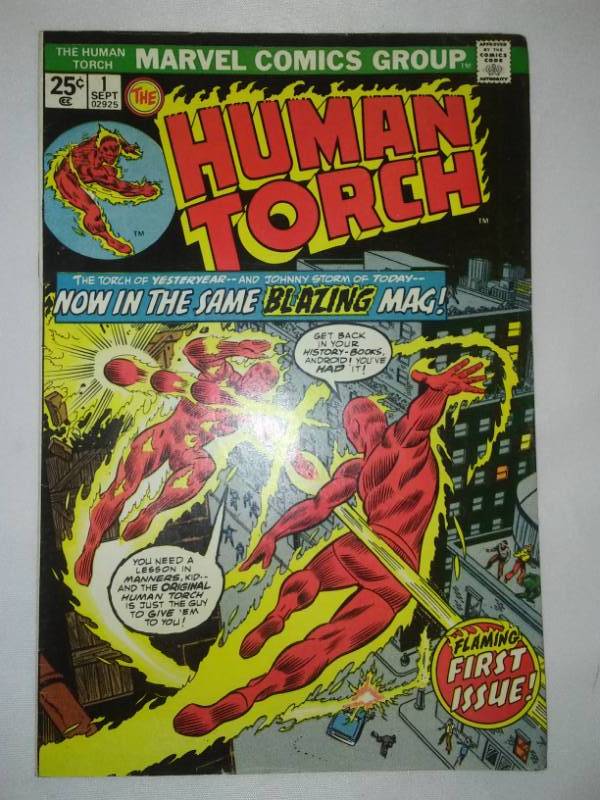 lot 201 image: Marvel the Human Torch issue 1. 1974