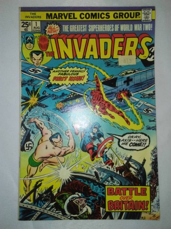 lot 203 image: Marvel Comics - the Invaders number one issue.