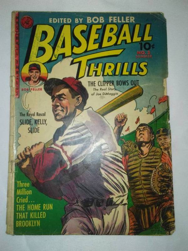 lot 209 image: Baseball Thrills edited by Bob Feller summer 1952