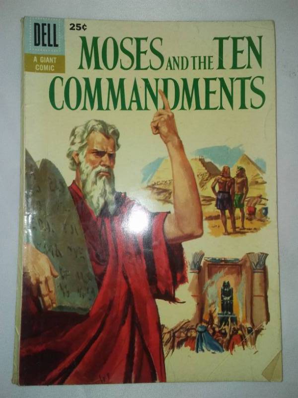 lot 210 image: Moses and the Ten Commandments comic book volume 1 1957, bound - no Staples.