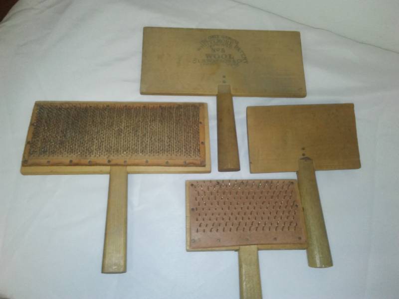 lot 264 image: Two pair wool Carders Whittemore.
