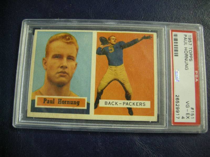lot 40 image: 1957 Topps Paul Hornung Football Card