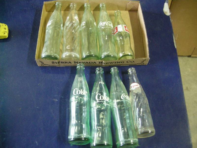lot 52 image: Vintage Glass Pop Bottles