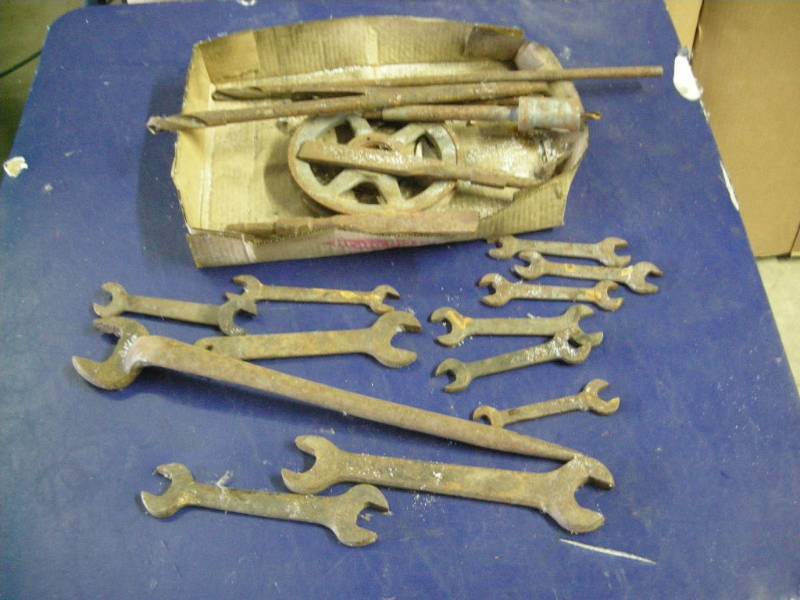 lot 75 image: Antique Wrenches, Chisels