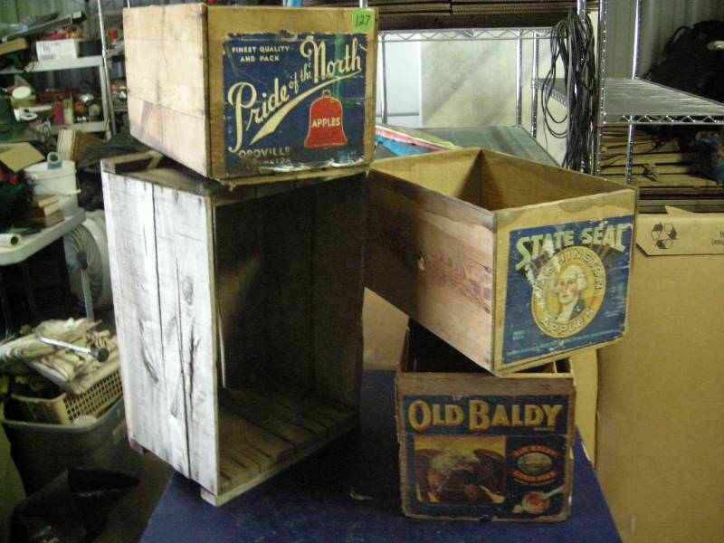 lot 81 image: Vintage BoxesCrates