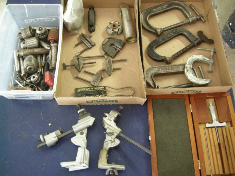 lot 117 image: Drill Chucks, Keys, Clamps, Etc