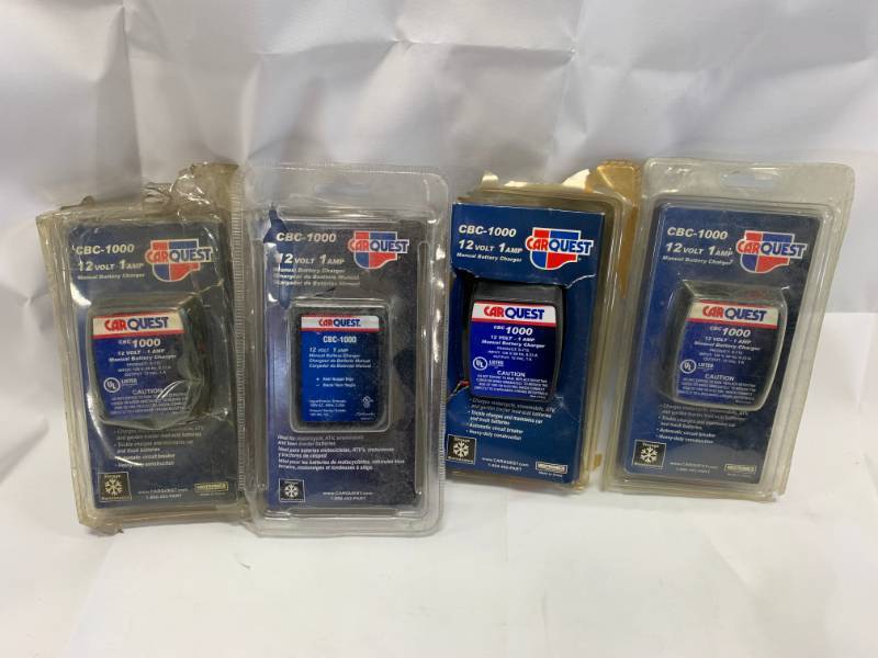 lot 35 image: Lot of 4 Carquest Battery Tender Trickle Chargers