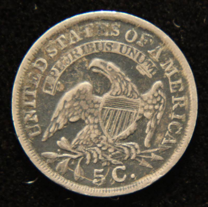 1836 US BUST HALF DIME VF