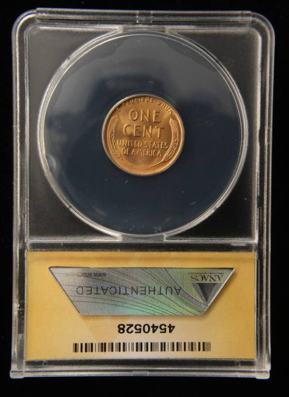 1942 US WHEAT CENT MS65 RED ANACS