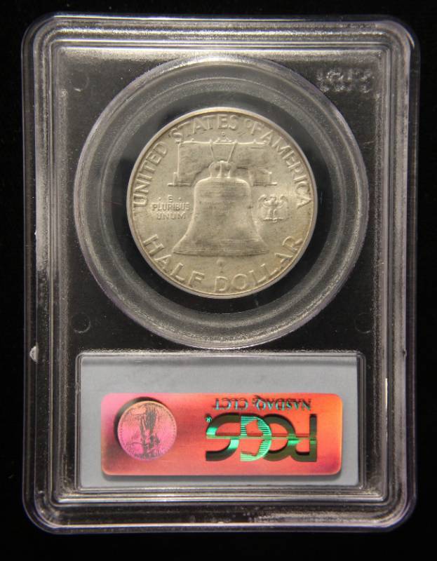 1948-D FRANKLIN SILVER HALF DOLLAR MS65FBL PCGS RARE COIN