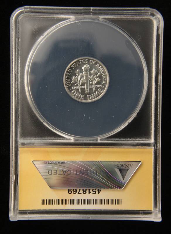 1956 PROOF ROOSEVELT SILVER DIME PF66 ANACS