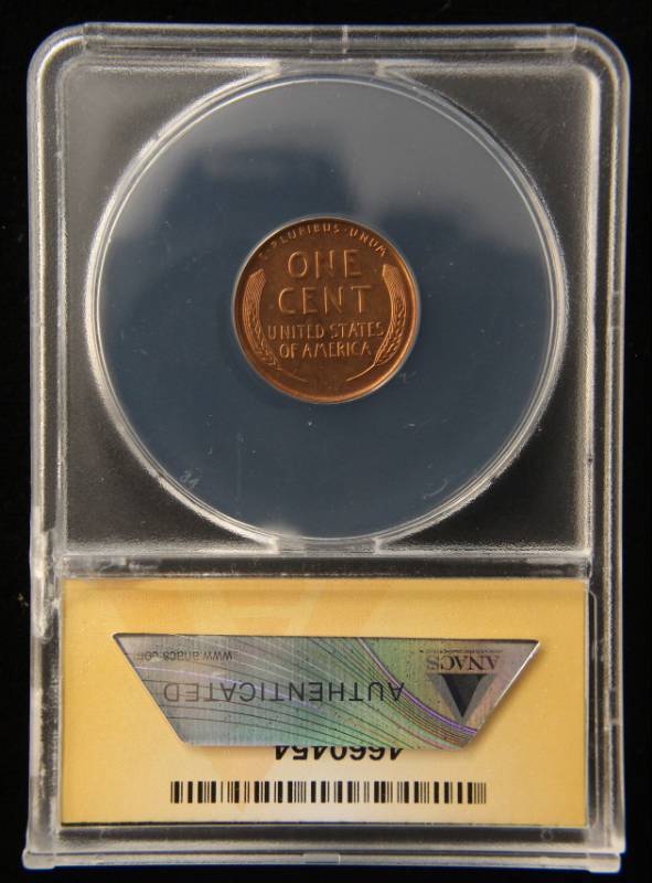 1937 PROOF US WHEAT CENT PF64RED ANACS RARE COIN
