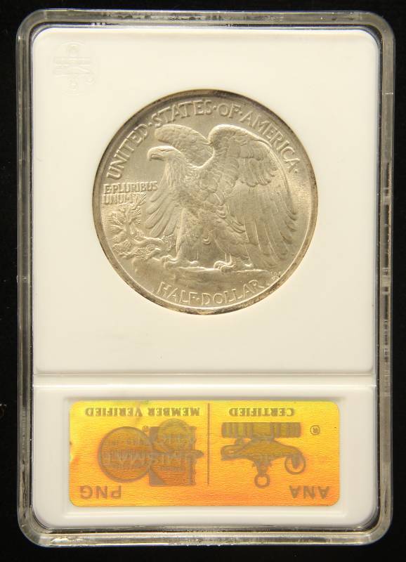 1939 WALKING LIBERTY HALF DOLLAR MS60 OLD ANA HOLDER