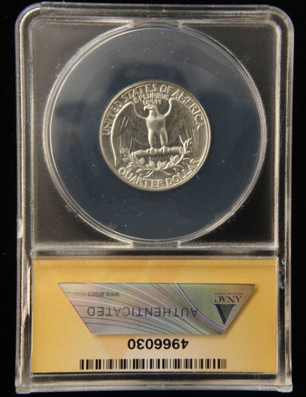 1959 PROOF WASHINGTON SILVER QUARTER PF67 ANACS