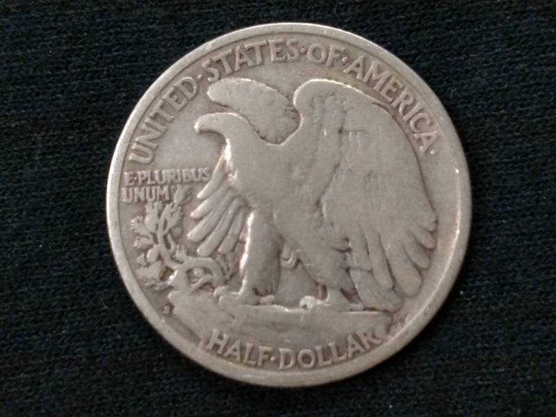 lot 38 image: 1937 S Walking Liberty Silver Half ...