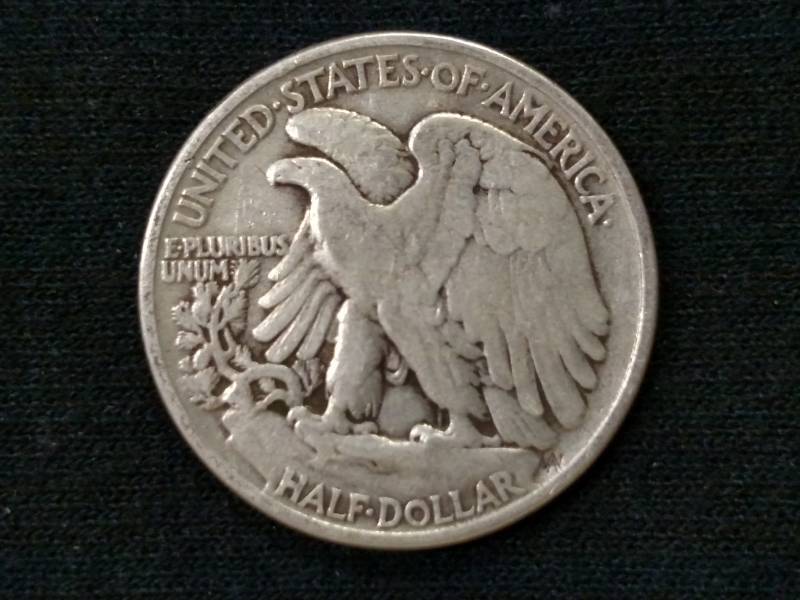 lot 48 image: 1943 Walking Liberty Silver Half Do...